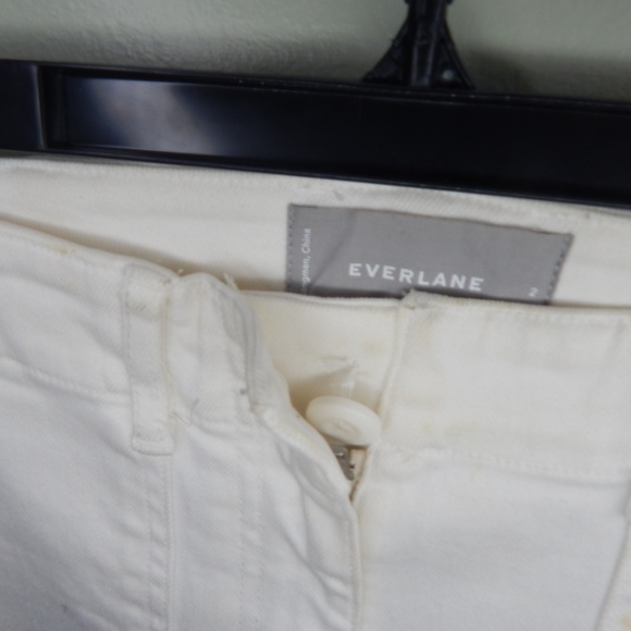 everlane women wide leg crop pants sz 2 white - Picture 4 of 5